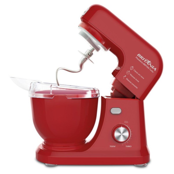 Encontraproduto.com.br - Batedeira Planetária Britânia BBP700V Turbo Vermelho 700W 4L