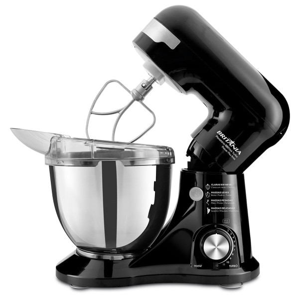 Encontraproduto.com.br - Batedeira Planetária Britânia BBP760P Power Plus Turbo Inox