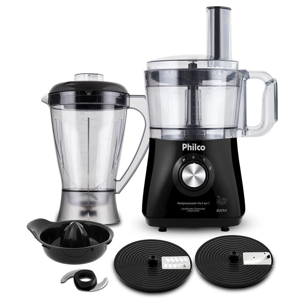 Encontraproduto.com.br - Multiprocessador Philco Pro 5 Em 1 Inox 800w 220v