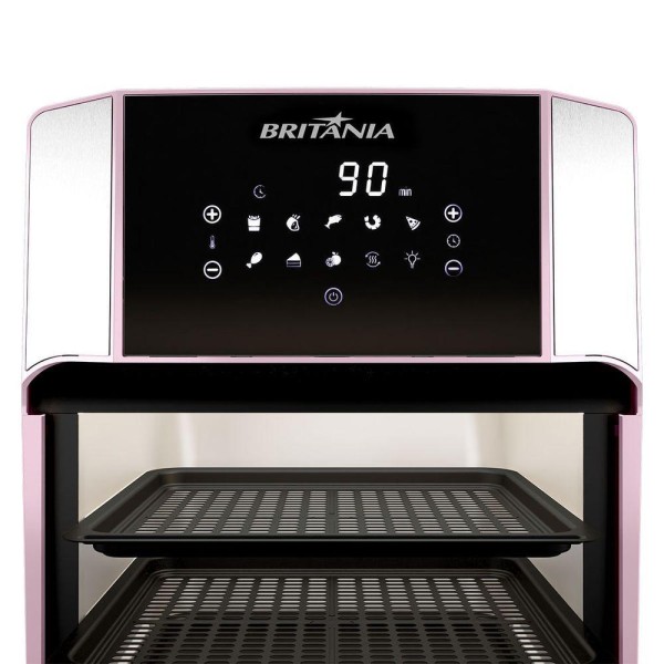 Encontraproduto.com.br - Fritadeira Air Fryer Oven Britânia Rosa 12l 1800w Bfr2150rs 127v