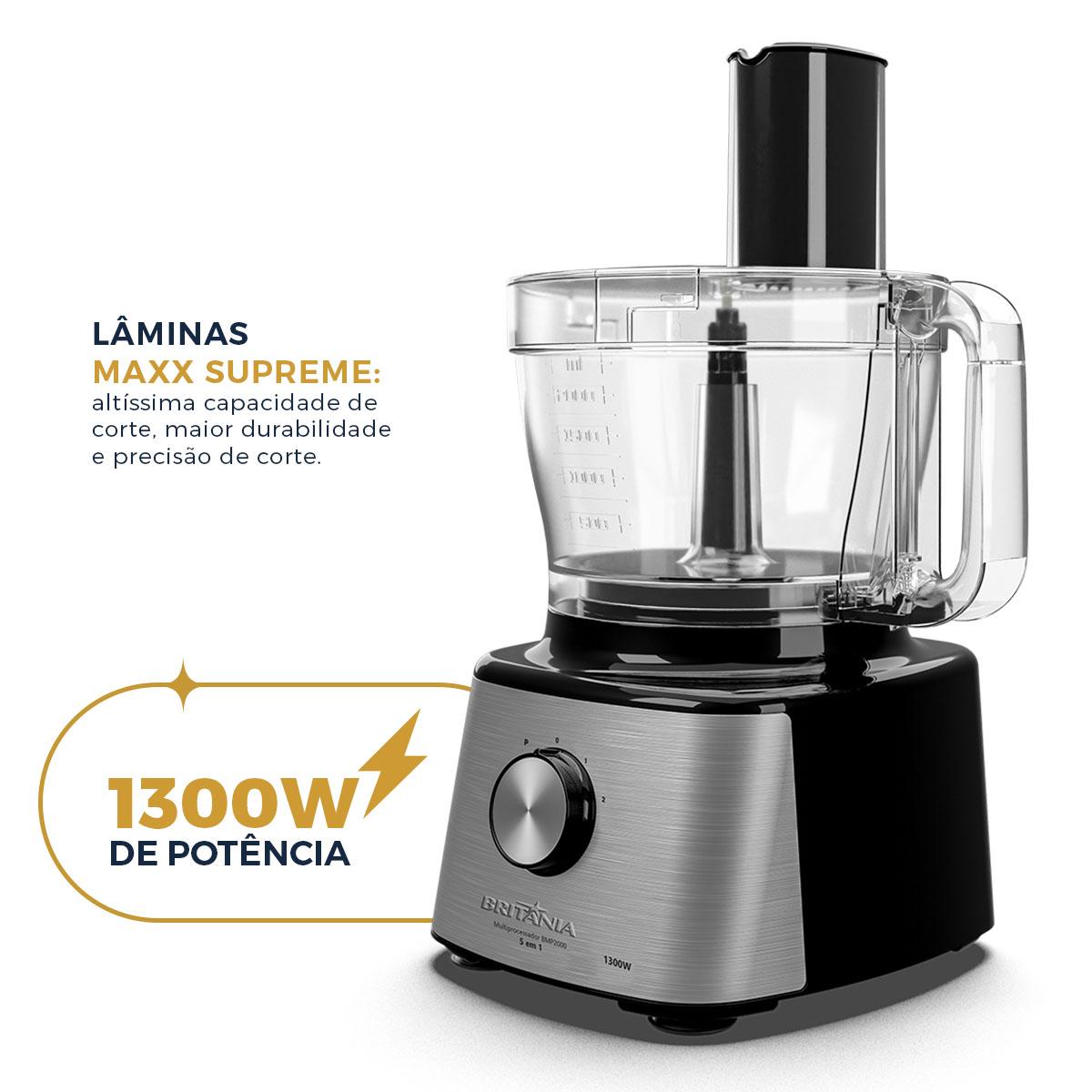 Encontraproduto.com.br - Multiprocessador Britânia 5 Em 1 Bmp2000 1300w 220v