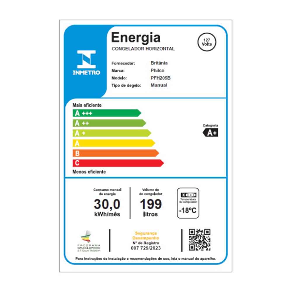Encontraproduto.com.br - Freezer Horizontal Philco 199L PFH205B Dupla Função 127V