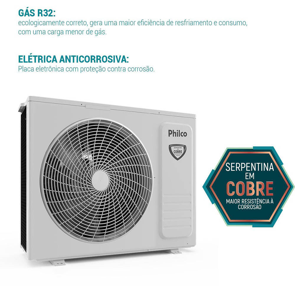 Encontraproduto.com.br - Ar Condicionado Split Hi Wall Philco PAC18FB Inverter 18.000 Btus Frio 220V R-32