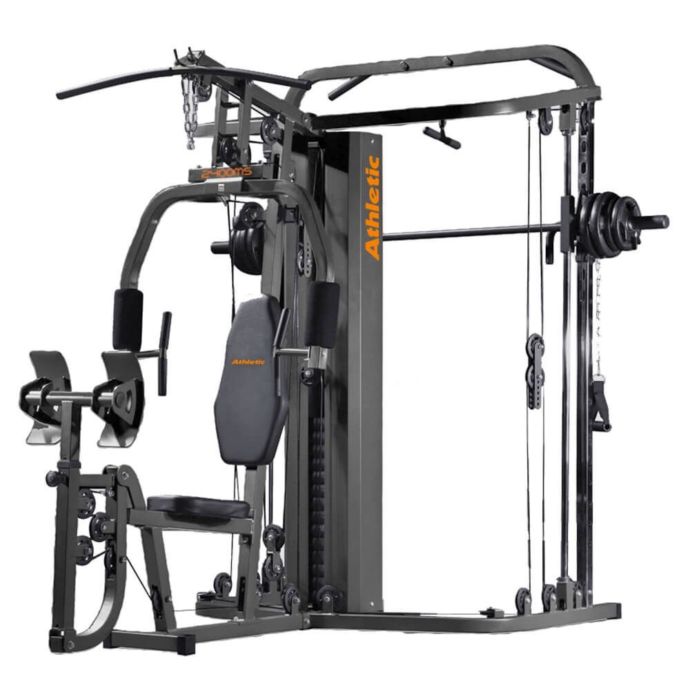 Estação Funcional Trainer Athletic 2400ms Com 67,5kg +40 Exercícios