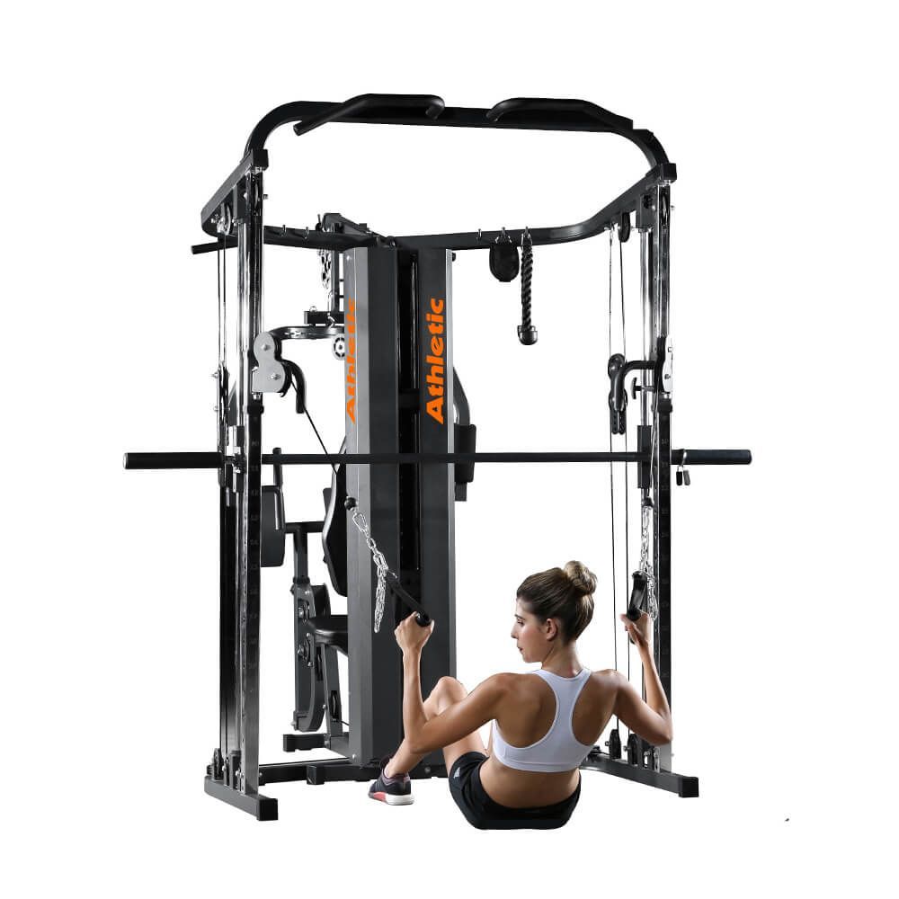 Encontraproduto.com.br - Estação Funcional Trainer Athletic 2400ms Com 67,5kg +40 Exercícios