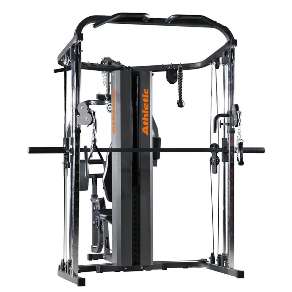 Encontraproduto.com.br - Estação Funcional Trainer Athletic 2400ms Com 67,5kg +40 Exercícios