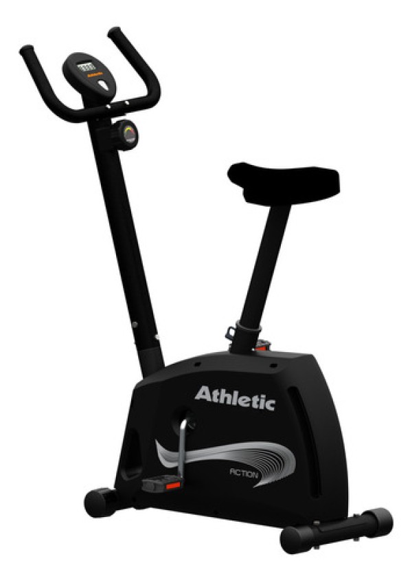 Bicicleta Ergométrica Athletic Residencial Action Vertical Cor Preto