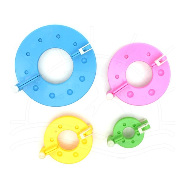 Encontraproduto.com.br - Kit Faz Pompom em 4 Tamanhos - Lanmax