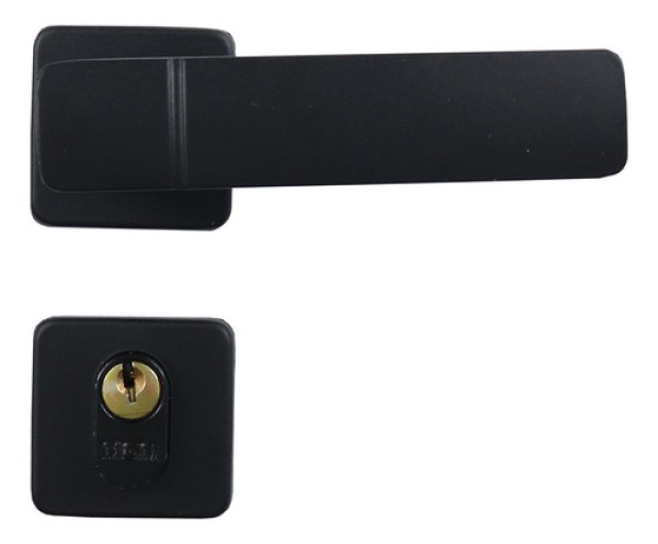 Encontraproduto.com.br - Fechadura Externa 40 Roseta Capri Preto Fosco Mgm