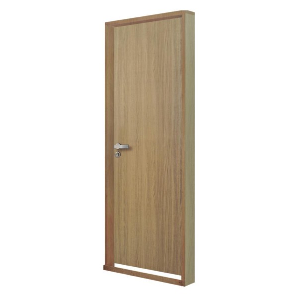 Kit Porta de Melamínico MGM para Drywall com Batente Regulável Lisa Carvalho Alfa Direita 64x215x7cm