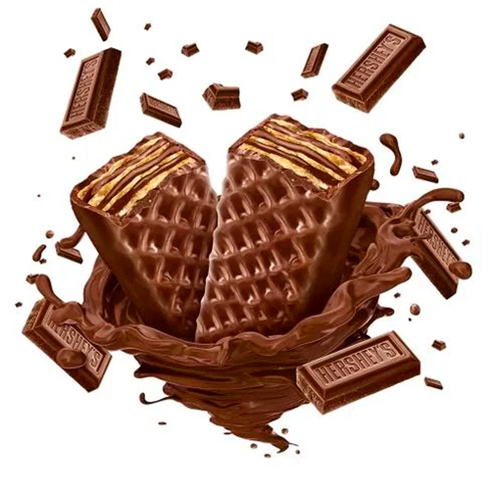 Encontraproduto.com.br - Wafer com Recheio e Cobertura Chocolate ao Leite Hersheys Mais Pacote 102g
