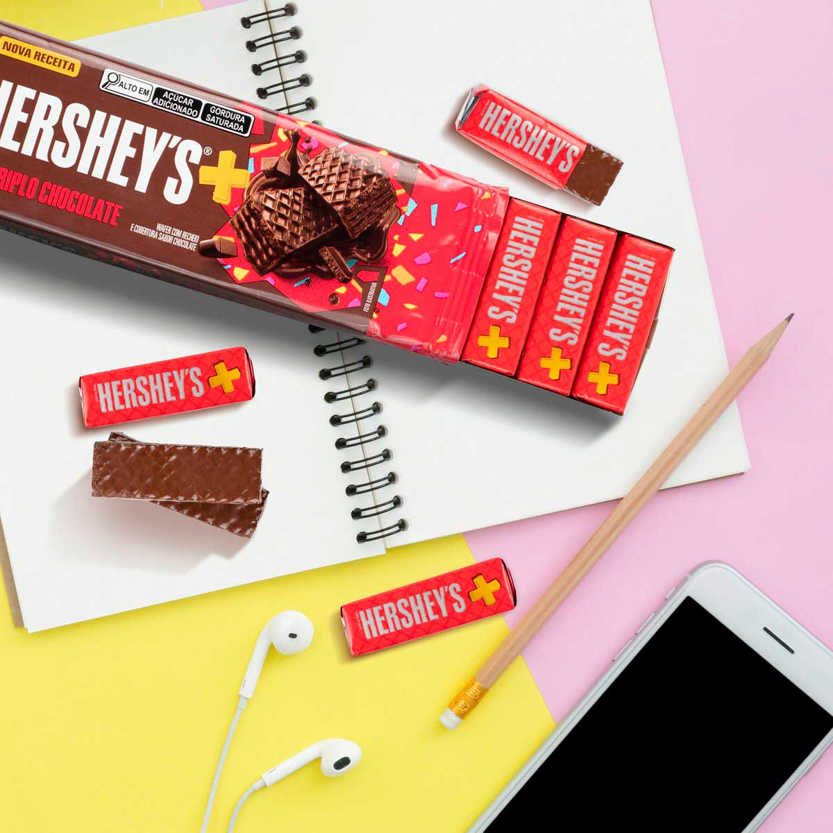 Encontraproduto.com.br - Chocolate Hersheys W. Triplo Chocolate 102g
