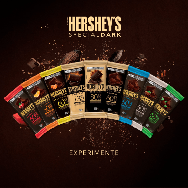 Encontraproduto.com.br - Chocolate Amargo 60% Cacau com Pedaços de Cranberry Hersheys Special Dark Pacote 85g