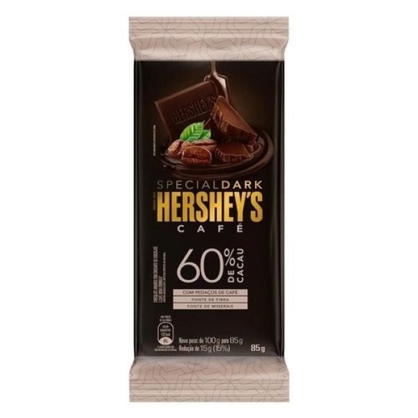 Tablete de Chocolate Hershey´s Special Dark Tradicional Café 85g