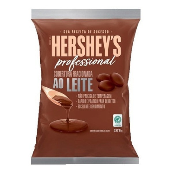 Gotas de Chocolate Cobertura Fracionada Ao Leite 2,01kg - Hersheys Professional