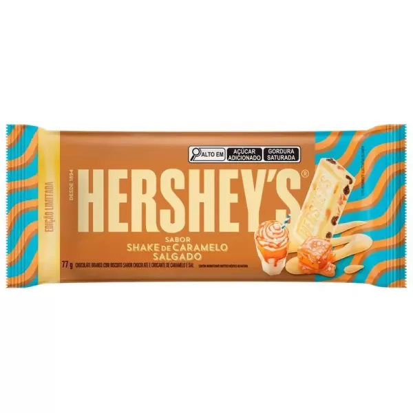 Encontraproduto.com.br - Chocolate Hersheys Barra Edição Limitada Shake De Caramelo Salgado 77g