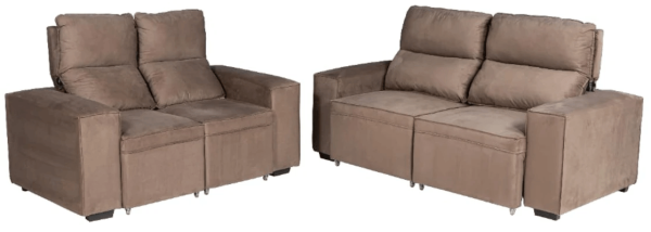 Encontraproduto.com.br - Sofá 2 e 3 Lugares Campeche Berflex Bege