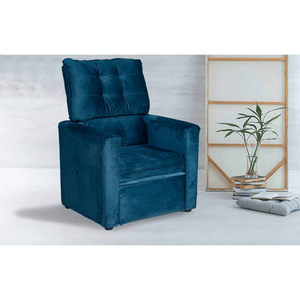 Encontraproduto.com.br - Poltrona do Papai Reclinável Berflex Itália Azul - POL000300107