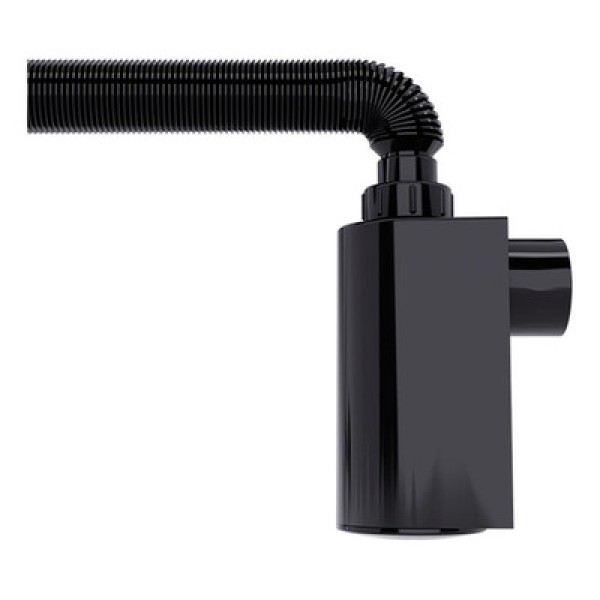 Encontraproduto.com.br - Sifão Blukit Copo Black Parede para Lavatório 31311