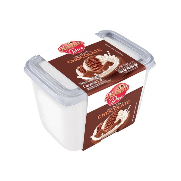 Encontraproduto.com.br - Sorvete Nobrellii 1,8l Duo Nata-Chocolate