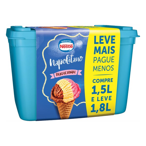 Encontraproduto.com.br - Sorvete Nestlé Napolitano Tradicional 1,8L