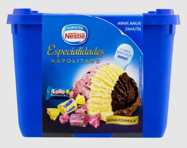 Encontraproduto.com.br - Sorvete Nestlé Napolitano Tradicional 1,8L
