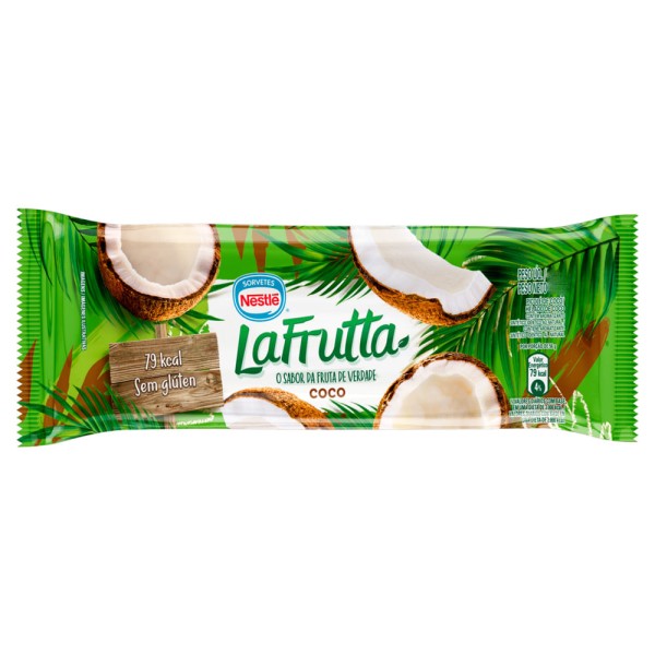 Encontraproduto.com.br - Picolé sabor Coco La Frutta Pacote 66g