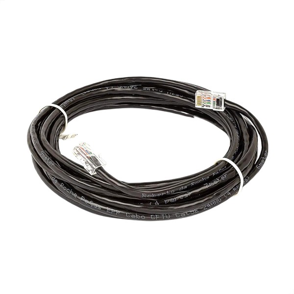 Cabo de Rede Cat5e Montado Preto - 55 Metros