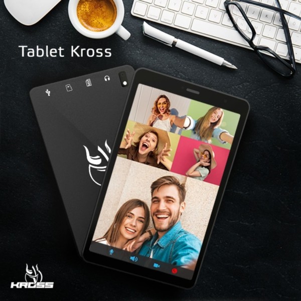 Encontraproduto.com.br - Tablet Kross Dvalin 32GB 4G Câmera 2MP+ 5MP Tela 8” Preto