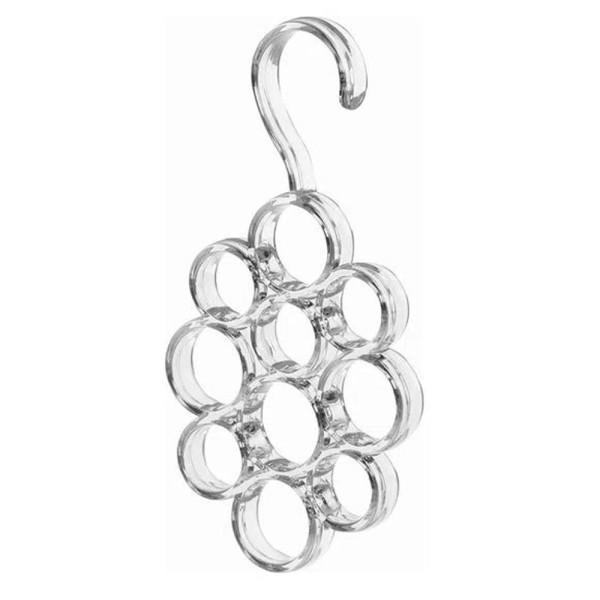 Encontraproduto.com.br - Cabide Organizador Para 10 Pçs Argolas Cinto Gravatas Branco
