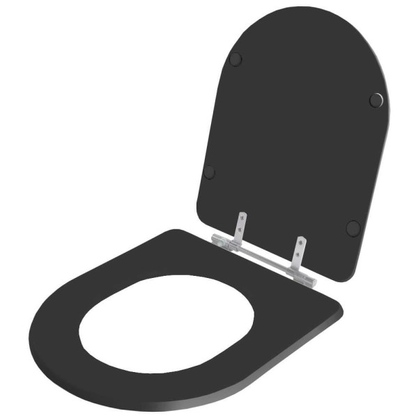 Encontraproduto.com.br - Assento Sanitário Duomo Plus Ebano (preto) para vaso Deca