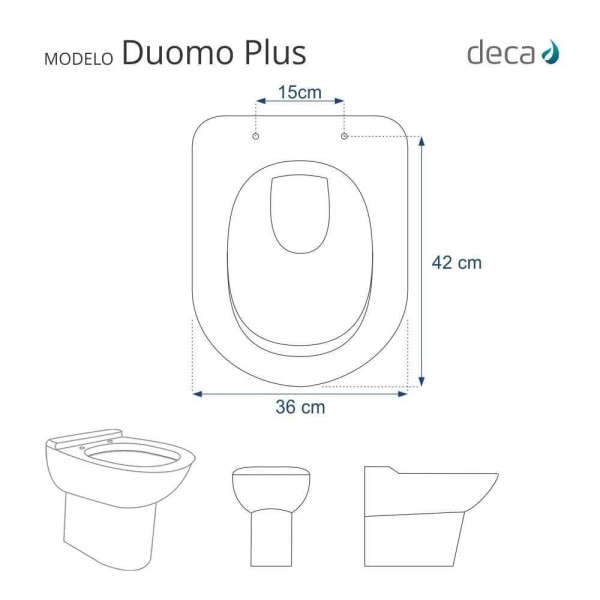 Encontraproduto.com.br - Assento Sanitário Duomo Plus Ebano (preto) para vaso Deca