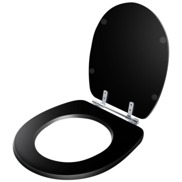 Encontraproduto.com.br - Assento Sanitario Poliester Fast Ebano (Preto) para Vaso Deca  - Luxo