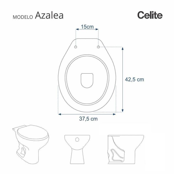 Encontraproduto.com.br - Tampa Vaso Sanitário Madeira Laqueada Azalea P/ Bacia Celite