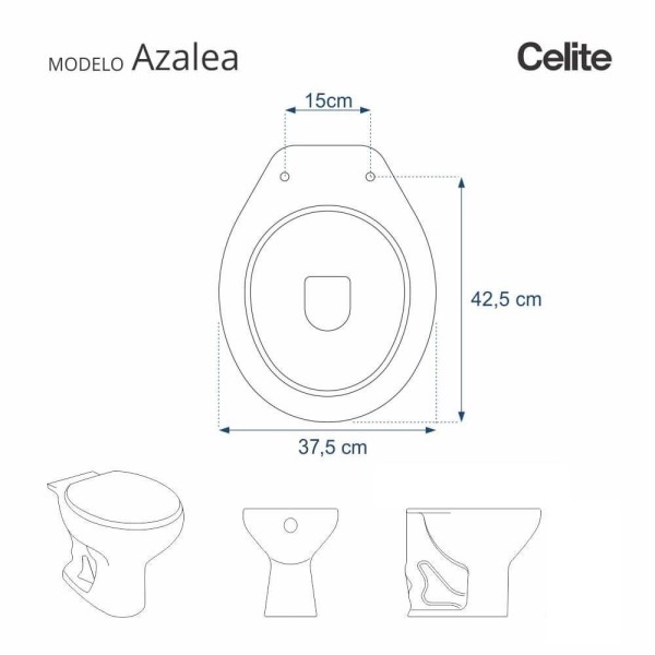 Encontraproduto.com.br - Tampa Vaso Sanitário Madeira Laqueada Azalea P/ Bacia Celite