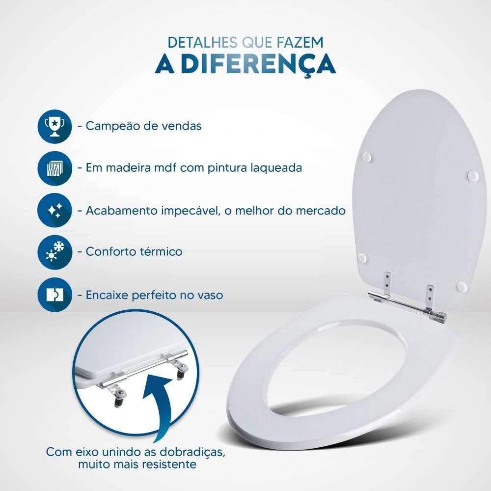 Tampa de Vaso Absolute Cinza Claro (Sterling Silver) para Louça Ideal Standard