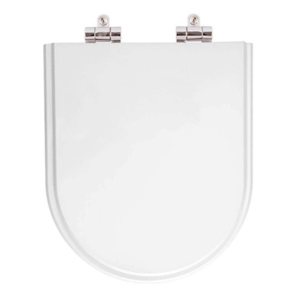 Assento Sanitario Poliester Antibacteriano Com Amortecedor Carrara Branco Para Vaso Deca