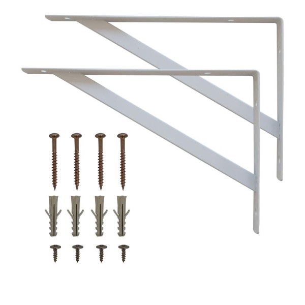 Encontraproduto.com.br - Kit 3 Prateleiras 60 x 30cm Nogal Com Mão Francesa