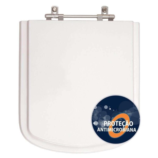 Encontraproduto.com.br - Assento Sanitario Poliester Antibacteriano Dama Senso Branco Para Vaso Roca