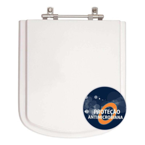 Encontraproduto.com.br - Assento Sanitario Poliester Antibacteriano Dama Senso Branco Para Vaso Roca