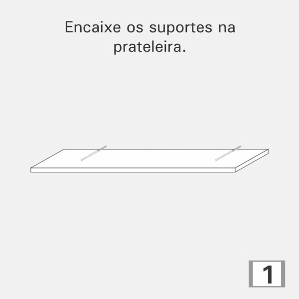 Encontraproduto.com.br - Kit Com 2 Prateleiras 80 X 10cm Suporte Invisivel Cor Nogal Malaga (madeira Escura)