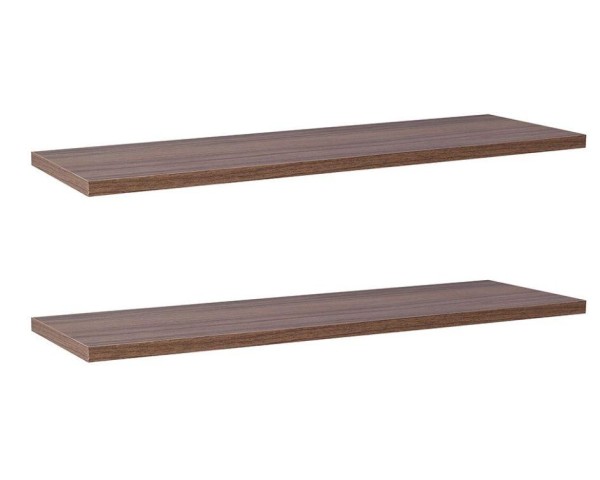 Encontraproduto.com.br - Kit Com 2 Prateleiras 80 X 10cm Suporte Invisivel Cor Nogal Malaga (madeira Escura)
