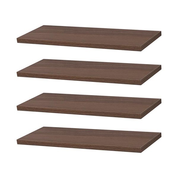 Encontraproduto.com.br - Kit 4 Prateleiras 30 X 10cm Nogal Suporte Invisível