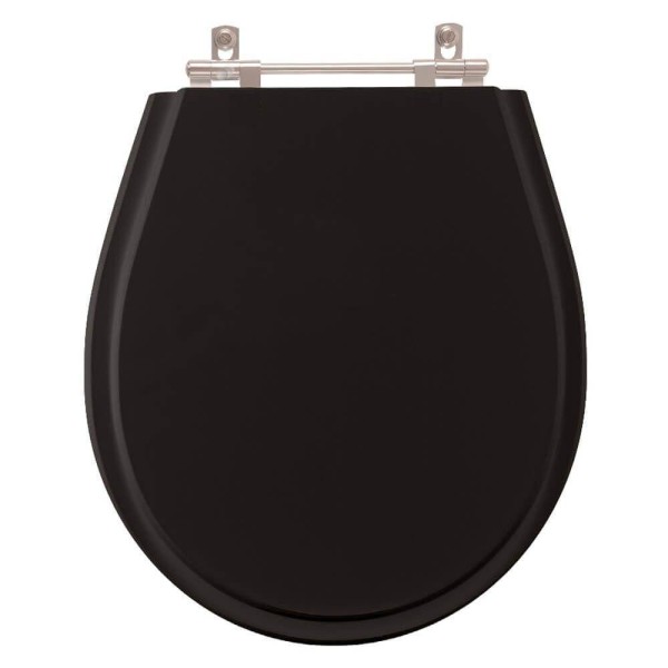 Tampa de Vaso em Mdf Aries Preto para Bacia Eternit