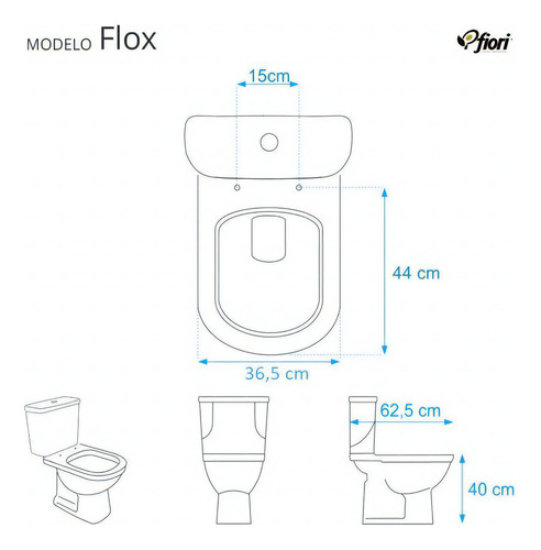 Tampa de Vaso em MDF Flox Branco para bacia Fiori