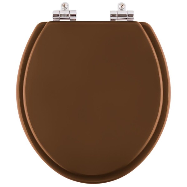 Encontraproduto.com.br - Assento Sanitário Poliéster Fechamento Lento Fiori Ocre para vaso Fiori