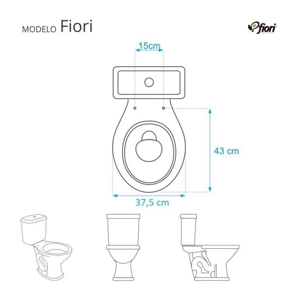 Encontraproduto.com.br - Assento Sanitário Poliester Soft Close Fiori Cinza Claro para vaso Fiori 6lpf