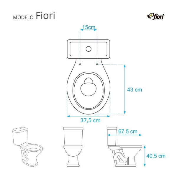 Encontraproduto.com.br - Assento Sanitário Poliester Soft Close Fiori Cinza Claro para vaso Fiori 6lpf