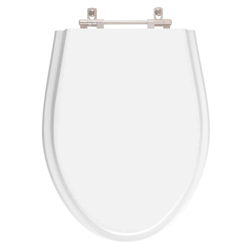 Tampa de Privada Poliéster Alpinia Branco para louça Fiori 6lpf