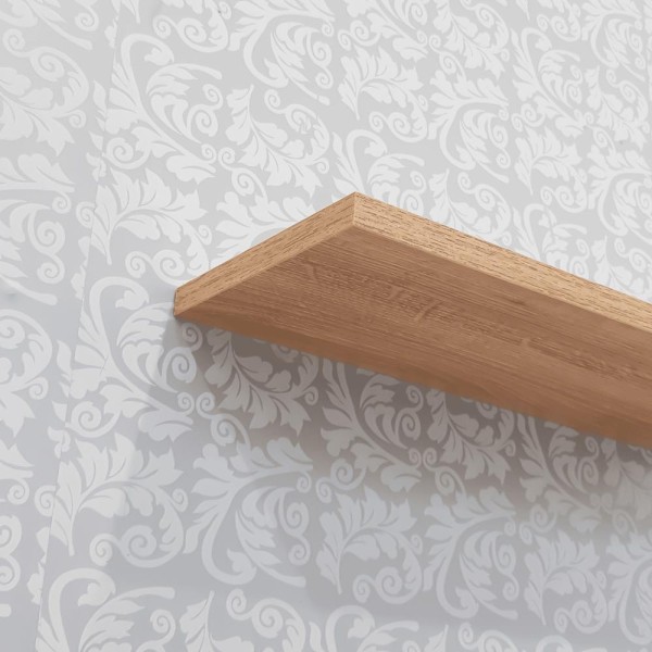 Encontraproduto.com.br - Kit 3 Prateleiras U 50 x 25cm Carvalho Suporte Invisível